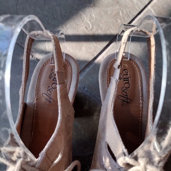 Euro Soft by SOFFT Lace Up Leather Heeled Sandal SIZE 7M - Picture 5 of 8